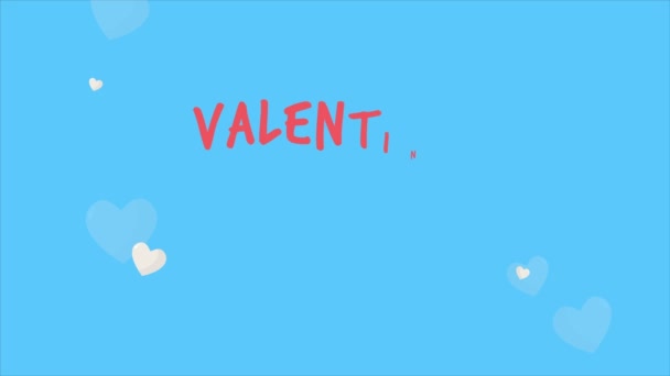 Animatie Van Hart Achtergrond Voor Valentijnsdag Collectie — Stockvideo
