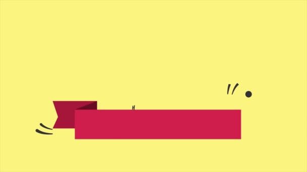 Animation Der Liebe Und Schleife Für Die Kollektion Zum Valentinstag — Stockvideo