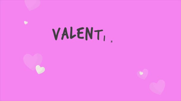 Sevgililer Günü Koleksiyonu Için Kalp Zemin Animasyon — Stok video