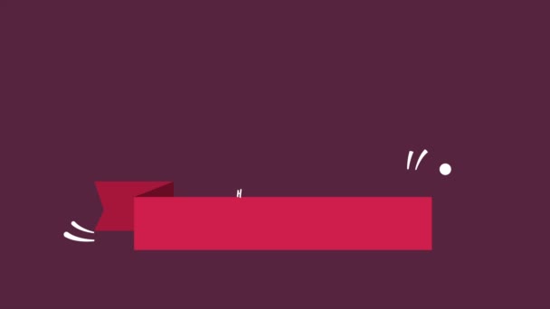 Animation d'amour et ruban pour une joyeuse collection Saint-Valentin 