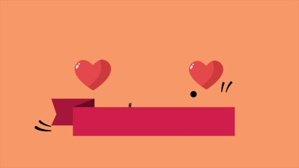 Filmati Sfondo Del Cuore Collezione Felice San Valentino — Video Stock