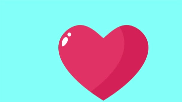 Animasyon Aşk Sevgililer Günü Koleksiyonu — Stok video