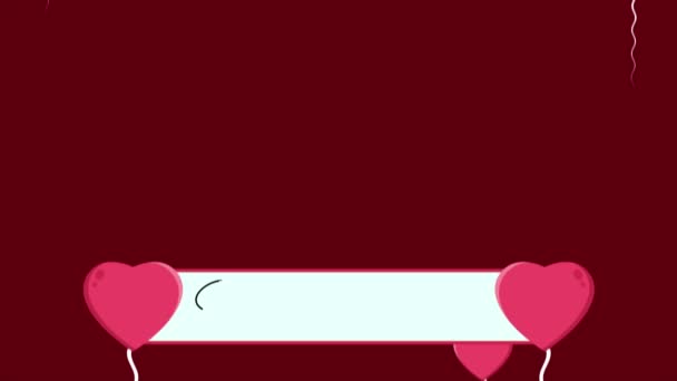 Valentinstag Mit Animationsballon Kollektion — Stockvideo