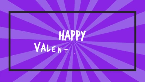 Animation Zum Fröhlichen Valentinstag Mit Wirbelnder Hintergrundkollektion — Stockvideo