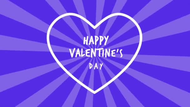 Dag Van Gelukkige Valentijnskaart Met Animatie Kronkel Achtergrond Collectie — Stockvideo