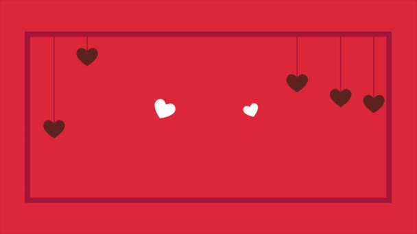 Joyeuse Saint Valentin avec collection d'animation des cœurs 