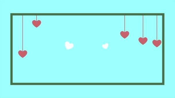 Šťastný Valentines Day Srdce Animace Kolekce — Stock video