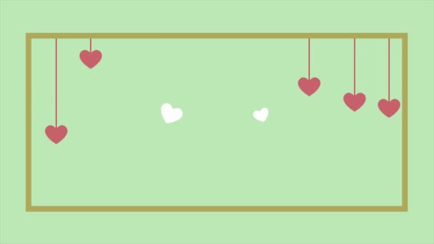 Mutlu Sevgililer Günü Kalpleri Animasyon Koleksiyonu Ile — Stok video