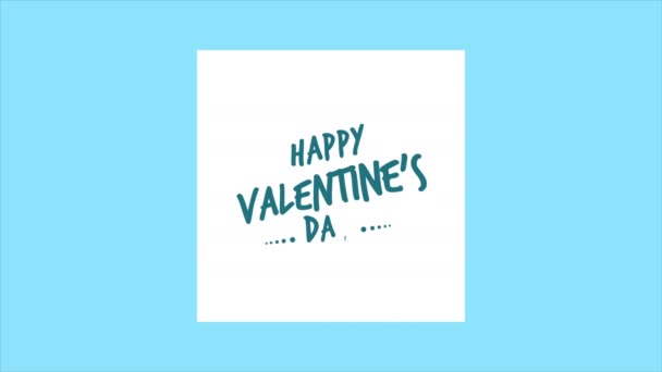 Animación Saludo Día San Valentín Con Colección Amor — Vídeos de Stock