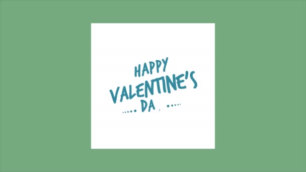 Animation Des Grußes Zum Valentinstag Mit Liebessammlung — Stockvideo