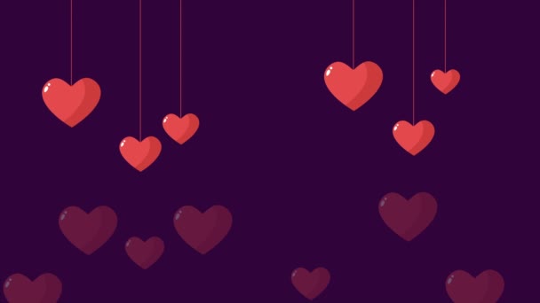 Animação Amor Pano Fundo Para Cumprimentar Coleção Dia Dos Namorados — Vídeo de Stock