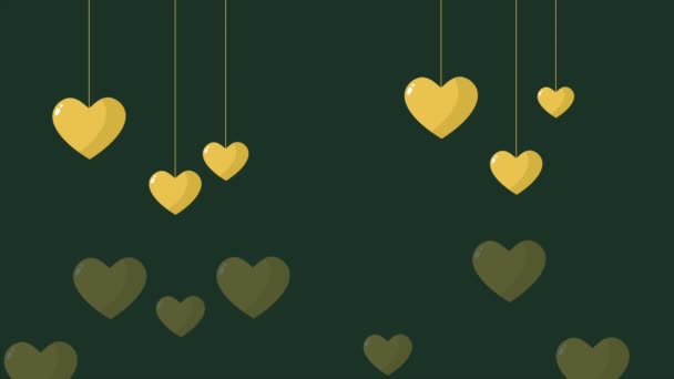 Sevgililer Günü Koleksiyonu Tebrik Için Zemin Aşk Animasyon — Stok video