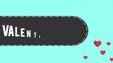 Sevgililer günü tebrik koleksiyonu için sinek kalp animasyon