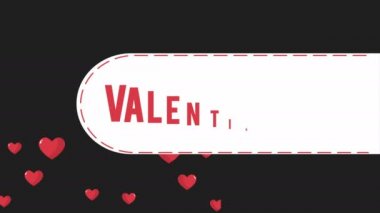 Sevgililer günü tebrik koleksiyonu için sinek kalp animasyon