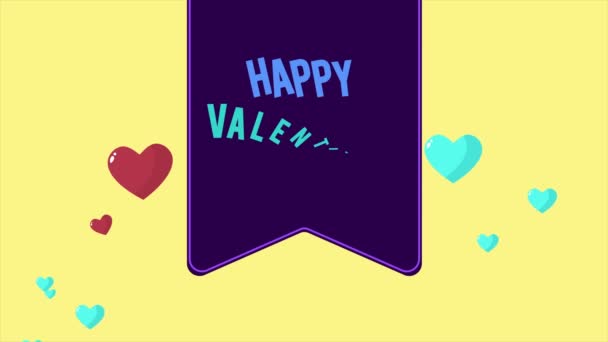 Animation de coeur de mouche pour Happy Valentine collection de salutations 