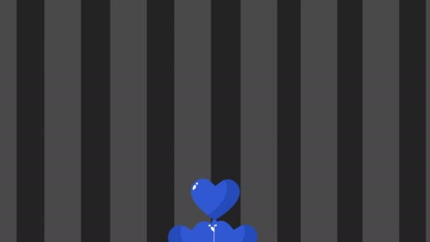 Анімація Подарункових Коробок Серцевого Балу День Святого Валентина Колекція — стокове відео