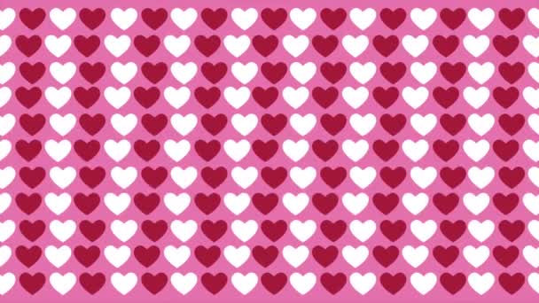 愛のアニメーション パターンの背景 バレンタインの日コレクション — ストック動画