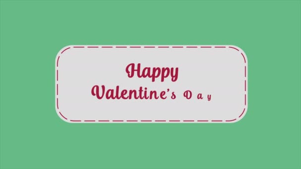 Salutation de bonne Saint-Valentin avec collection d'amour ruban d'animation 