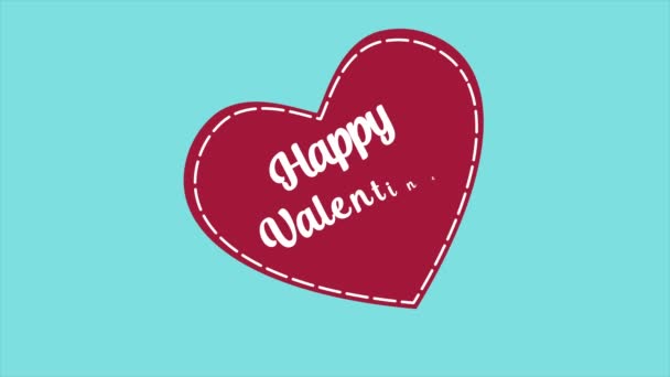 Animation Greeting Happy Valentine Day Background Love Valentine Collection — Stock Video