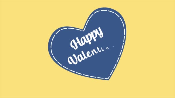 Animación Saludo Feliz Día San Valentín Amor Fondo Colección Valentine — Vídeo de stock