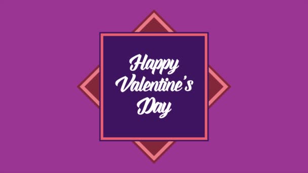 Мультипликация Формы Коробки Поздравления День Святого Валентина Коллекции — стоковое видео