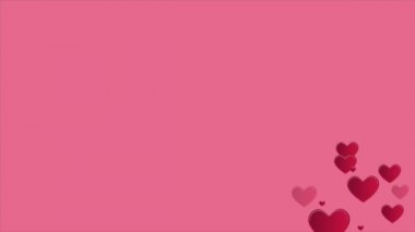 Animasyon Sevgililer günü koleksiyonu tebrik için kalp