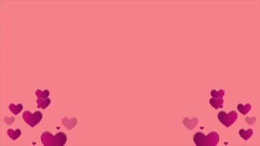 Animasyon Sevgililer günü koleksiyonu tebrik için kalp