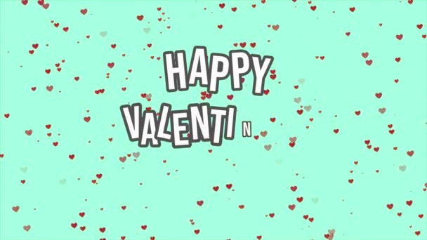 Saludo Del Feliz Día San Valentín Con Animación Colección Amor — Vídeos de Stock