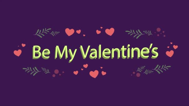 Animace Srdce Listy Pro Valentine Den Kolekce — Stock video