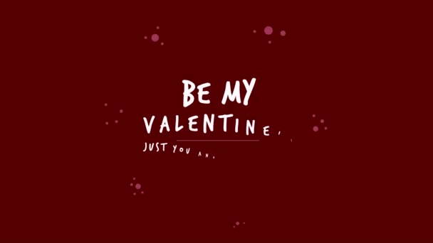 Animatie Draaien Van Liefde Blad Voor Valentijn Dag Collectie — Stockvideo