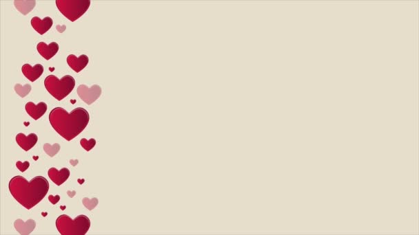 Animation Boucle Coeur Pour Souhaiter Saint Valentin Collection — Video