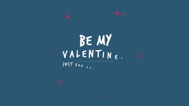 愛とバレンタインの日のコレクションのための葉の回転アニメーション — ストック動画