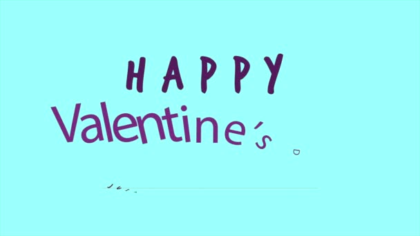 Vacaciones Feliz Día San Valentín Saludo Con Animación Colección Amor — Vídeo de stock