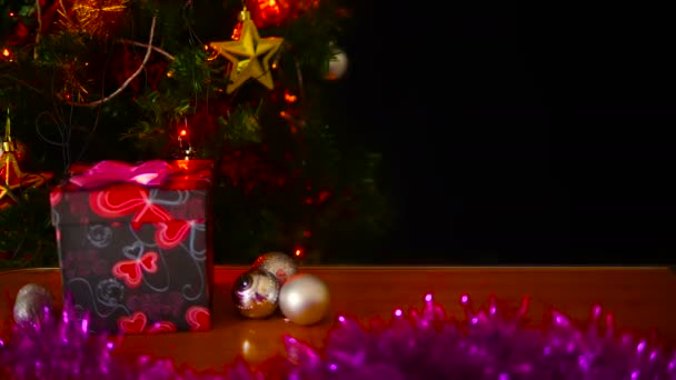 Noël Vacances Avec Des Boîtes Cadeaux Des Décorations Noël Pour — Video