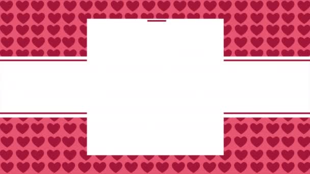 情人节快乐日藏品的心脏循环动画 — 图库视频影像