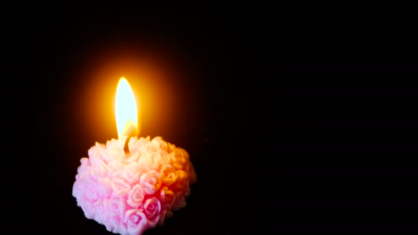 装饰情人节收集蜡烛的录像 — 图库视频影像