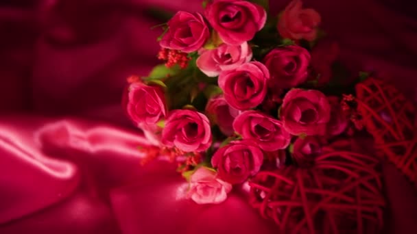 Incontri San Valentino Con Collezione Filmati Flower Bouquet Decorazione — Video Stock