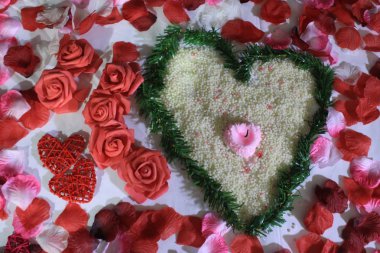 Sevgililer günü koleksiyonu tebrik için çiçek Photoshoot