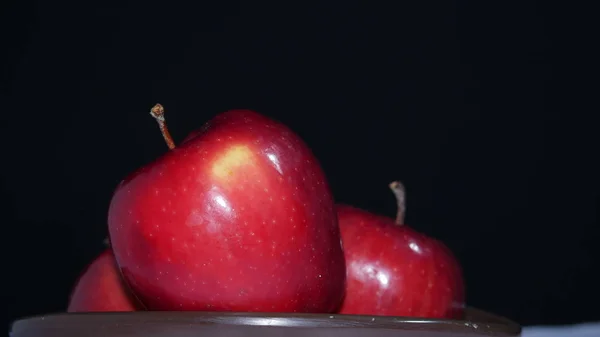Pomme Douce Avec Feuille Vapeur Photoshoot Collection Fruits — Photo