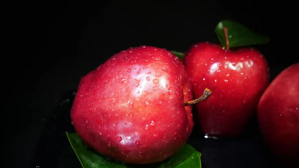 Три Яблука Свіжі Колекції Зображень Фруктів — стокове фото