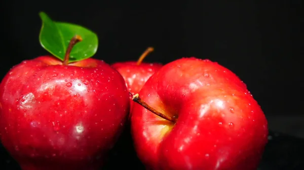 Trzy Jabłko Świeże Dla Kolekcji Obrazów Owoców — Zdjęcie stockowe
