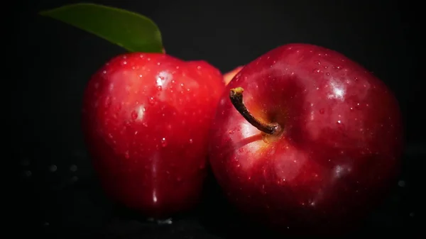 Maçã Folha Para Coleta Fotocaça Frutas — Fotografia de Stock