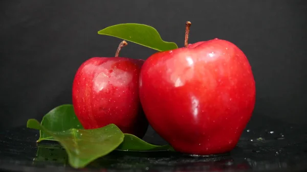 Maçã Folha Para Coleta Fotocaça Frutas — Fotografia de Stock