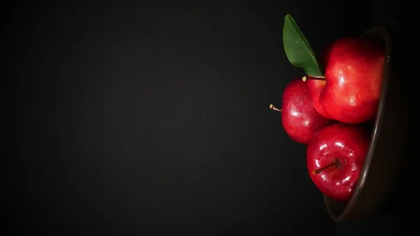 Três Maçã Tigela Para Coleção Imagens Frutas — Fotografia de Stock