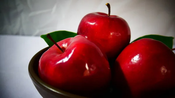 Trzy Firmy Apple Misy Dla Owoców Kolekcji Obrazów — Zdjęcie stockowe