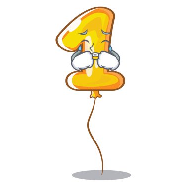 Ağlayan balon bir karakter duvar vektör çizim yukarıda