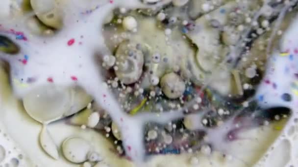 Makro Sarı Mor Mavi Beyaz Pembe Gri Renkte — Stok video