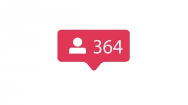 Beyaz arka plan üzerinde takipçisi simgesi. Sosyal medya 1-2 k için sayma takipçileri. 4k video.