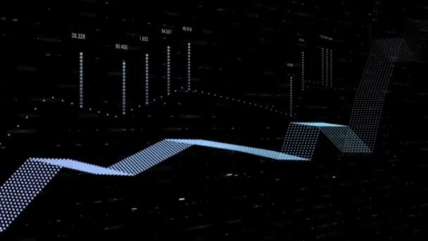 Анімація Бізнес Інфографіки Показує Успіх Втрати Плином Часу Динамічно Барвиста — стокове відео