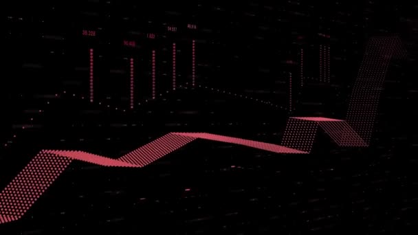 Анімація Бізнес Інфографіки Показує Успіх Втрати Плином Часу Динамічно Барвиста — стокове відео